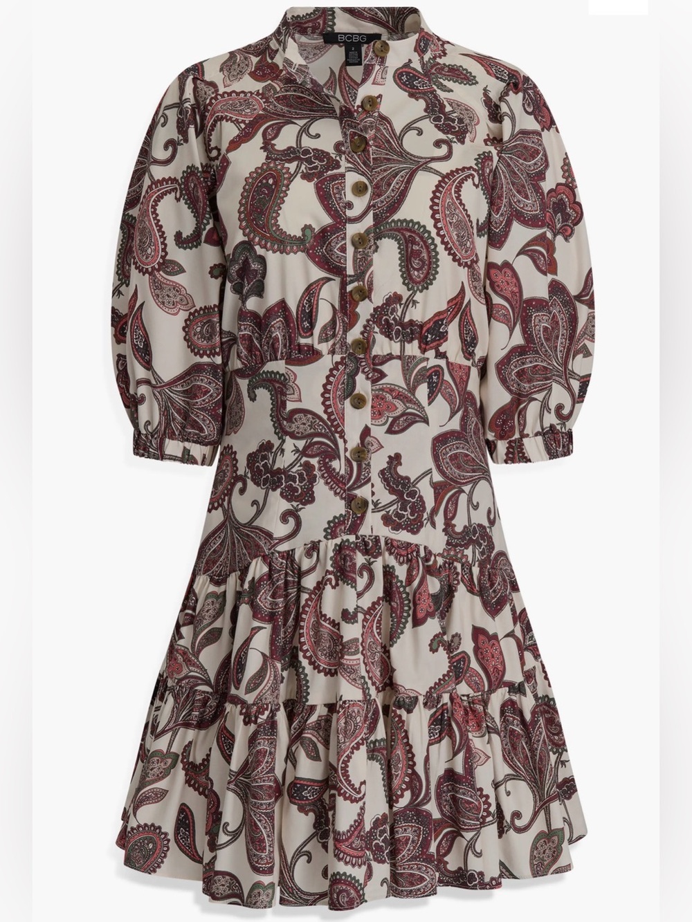 NWOT BCBG Print Tiered Dress Size 12